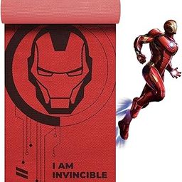 PowerMax Fitness X Marvel YP6-1.3 Iron-Man Marvel Edition Anti Skid Yoga mat with Bag for Gym Workout and Flooring Exercise Long Size Yoga Mat for Men and Women-image-91