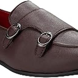 Monk Icon Double Monk Strap Formal Shoes for Men – Vegan Leather, Elegant Buckle Design, Semi-Gloss Finish-image-66