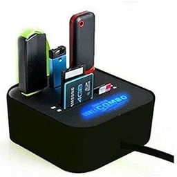 Famous Quality Combo All in One USB Hub 2.0 480Mbps USB Combo Card Reader All in One Multi USB Splitter for MS, M2, SD/MMC, TF Portable for PC Laptop Smart Tv Game and ETS (Multi-Colour)-19