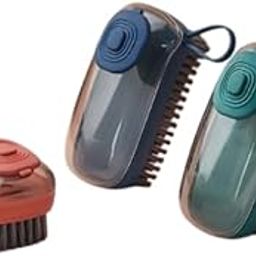 KP BROTHERS Washing Brush 3 in 1 Liquid Adding Brush Kitchen Dish Cleaning, Cleaning Liquid Adding Dishes, Clothes, Shoes, Pans, Kitchen, Bathtub,Tile (Multicolor)-image-19