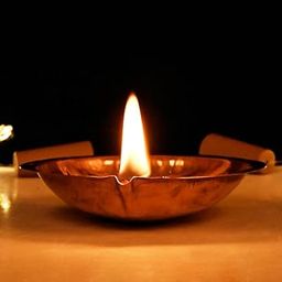 DOKCHAN Copper Akhand Diya (Size 1) -25 Gm Oil Lamp for Daily Puja & Other Religious Rituals, Home, Office & Temples Festive Gifts | Copper Diya for Home Decor (2cm H x 8cm L)-image-73