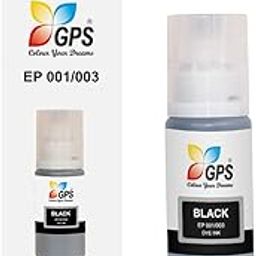 GPS Colour Your Dreams Refil dye Ink for Epson 001 003 Use with Printer L5190, L3150, L3110, L1110, L4150, L6170, L4160, L6190, L6160 Printer (1pcs - Black)-0