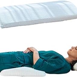 The White Willow Lumbar Support Orthopaedic Memory Foam Spine Alignment Waist Support Bed Sleeping Pillow for Lower Back Pain Relief, Sciatica - (27.5" L x 15.5" W x 2.5" H) - White-8