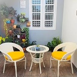 APK 2+1 Outdoor Indoor Patio Furniture Sets Rattan Chair Patio Set Conversation Set Poolside Lawn Chairs Swingarea Balcony Outdoor Garden Furniture Chair (Cream & Yellow Cushion)-image-23