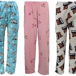 Women woolen soft fleece Printed Pyjama Night Dress Lounge Wear Printed Pyjama for Women and Girls for winterwear-(Pack of 3)-picture-22