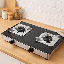 SUNCO Stainless Steel Square Pan Support for LPG Stove – Durable Gas Stove Stand, Silver (19cm x 19cm) – Universal Replacement for LPG Burners (19 cm X 19 cm, 2, Count)-12