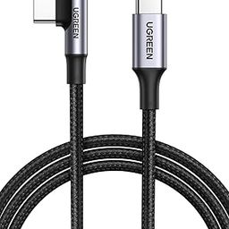UGREEN 100W USB C to USB C Cable Right Angle, PD Charging Cord, 480Mbps Data Transfer, for iPhone 16, MacBook Pro, iPad Pro 2024, Matebook, Chromebook, Pixel, Galaxy S25, Dell XPS, Switch, 2M, Black-12