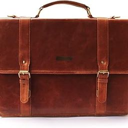 Leather Tan Brown Briefcase Bag with Stylish Holders-image-55