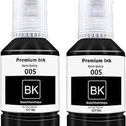 005 Ink Black Refill Ink Bottles for Epson M2140, M1100, M1120, M1140, M1170, M2110, M2120, M2170, M3180, M3170 and M3140 Printer and Compatible with Epson 005 Original Ink Bottle (Set of 2)-image-87