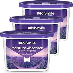 Moisture Absorbers 6 Pack, Lavender Fragrance Closet Dehumidifier for Bathroom, Car ＆ Basement, 10.5 oz Refillable Humidity Absorber Boxes-image-20