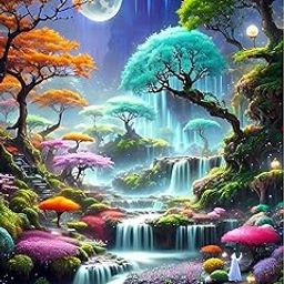 MATSON Wonderland 5D Diamond Painting Kit,DIY Full Drill Diamond Painting Sets,Diamond Art Kits for Beginners,Natural Painting Craft for Home Wall Decor 12x16inch-image-14