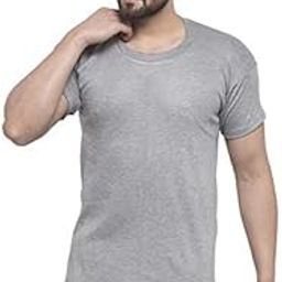Men's Half Sleeves Solid Round Neck Thermal TOP-image-85