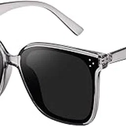 dervin Oversized Square Frame Cute Trendy Classic Simple Women Sunglasses-picture-0
