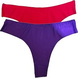 Womens Combo Pack Thong Panty g String hot Free Size fit to S-M-L(Color May be Different). RED-Blue-image-76