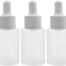 Happy Packaging 30ML Clear Frosted Flat Shoulder Round Empty Glass Bottle | Glass Dropper | White Sleeve | Silcon White Teat | Refillable | Leak Proof For Essential Oils | DIY serums (24)-12