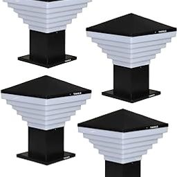 RBSK Modern Black Gate Light for Home gate/Gate Lamp/Gate Light/Gate Lamp for Outdoor Waterproof/Gate Pillar Light for Stairs, Pillar, Garden, Boundaries (with Bulb, 4, Pack)-image-26