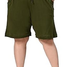 Women's Plus Size Bermunda Shorts | Knee Length Cotton Short | Half Pants for Womens-image-87