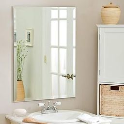 Quality Glass Premium Glass Frameless Decorative Mirror for Wall Bathrooms Home (Silver, 18 X 24 Inches, Unframed, Rectangular)-image-37