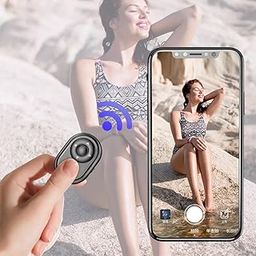 Wireless Bluetooth Remote Control Shutter Button & Page Turner - Selfie Clicker, Social Media Scroller for Instagram & YouTube Reels, Compatible with iOS & Android - Portable Multi-Function Remote-21
