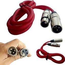 DIY Crafts Pack of 1 Pc, Multi, 3-Pin Noise cancellation XLR Male to Female Audio Cable Electronics (Pack of 1 Pc, Multi)-45