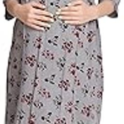 Cotton Rayon Nursing Dress for Feeding, Maternity Dress with Zipper for Post Pregancy, Breast Feeding-image-83