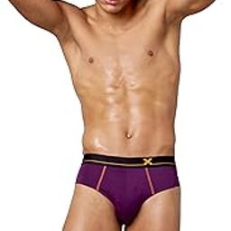 X-Drip Men Tencel Micro Modal Elastane Stretchable Solid Briefs with Ultra Soft Waistband | Active Fresh | Sweat-Wicking Properties (Purple Heart - S)-picture-8