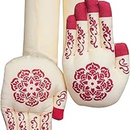 Daedal crafters Fabric Hands for Goddess Decoration, Varalakshmi Devi Hands for Pooja Decor, Gowri Doll Reusable Cotton Fabric Hands for Varalakshmi Pooja Festival-25