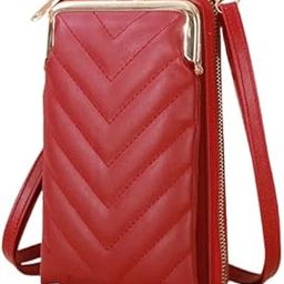 MOCA Girls Women's wallet sling bag for with Mobile Cell Phone holder Pocket Wallet Hand Purse Clutch Crossbody Sling Bag with Mobile Phone wallet for Women Womens Girls (019P, Red)-image-85