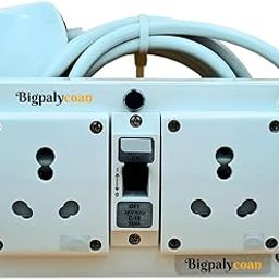 BIGPALYCOAN 15A 16A 20A Heavy Duty Extension Board 2 Socket (2800W) Surge Protector with MCB Copper Wire Cable for Small & Large Appliances, 220 Volts. (5 Meter Length)-99
