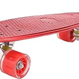 STRAUSS Polypropylene Cruiser Skateboard Penny Casterboard Hoverboard Anti-Skid Board With Abec-7 High Precision Bearings Pu Wheel Light Ideal For 8 Years And Above 22 X 6 Inch, (Red)-picture-28