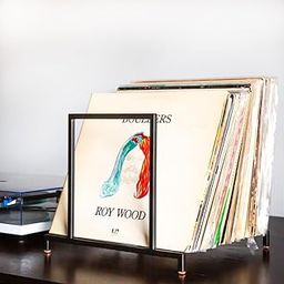INDIDECOR 46381 Vinyl Record Display Stand/Space saving vinyl record stand - Black-30
