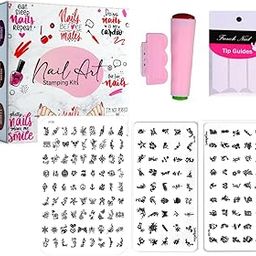 royalkart D.I.Y. Nail Art Combo Kit with TO-0309 2pcs Small Metal Stamping Image Plate, XY08 Large Stamping Image Plates and French Manicure Finger Tip Guide-14
