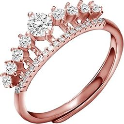 925 Silver Rose Gold Queen's Crown Ring, Adjustable | Gifts for Girlfriend, Gifts for Women and Girls | With Certificate of Authenticity and 925 Stamp | 6 Month Warranty*-image-63