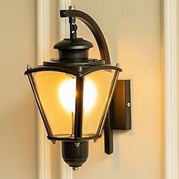 Divine Trends Aluminium Waterproof Lantern Outdoor Wall Light Hanging Polished Black Finish for Indoor & Outdoor Use, LED Bulb Included (Pack of 1)-4