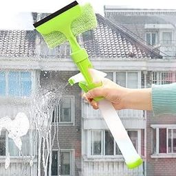 AMULAKH 3 in 1 Glass Window Cleaner Squeegee,Microfiber Window Washer,Glass Cleaning Tool Wiper with Spray Bottle for Home Window, Car Window | Pack of 2 | Pack of 3-image-3