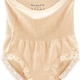 Women's Cotton Seamless High Waist Post Pregnancy Tummy Control Panty,Free Size, Beige-image-95