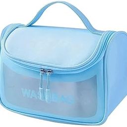 Makeup Pouch for Women, Waterproof PVC Cosmetic Bag with Hook for Girls, Toiletry Storage Wash Bag for Woman Travel Organizer for Bath Accessories & Grooming Kit 23x16x14 cm-image-94