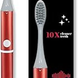 PUREXA Sonic Sleek Electric Toothbrush for Adults and Kids with 1 Year Warranty, 180 Days Battery, AAA Battery Included, Crimson Red-image-95