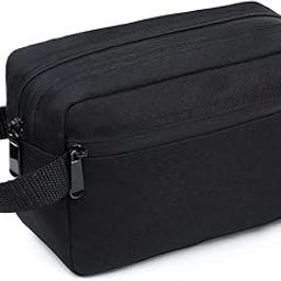 Travel Toiletry Bag for Women and Men, Water-Resistant Shaving Bag for Toiletries Accessories, Foldable Storage Bags with Divider and Handle for Cosmetics Brushes Tools (Grey)-image-57