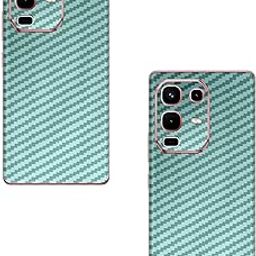 (Pack of 2) Compatible with Infinix Note 50s 5G Skin Sticker/Vinyl wrap/Protective Film Mobile Back Skin Carbon Fiber 3D Transparent by Candeal Mizhan(Only Back)-image-49
