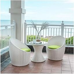 PRIME PIGEON Patio Apple 2 Chair 1 Table Set for Indoor/Outdoor/Living Room/Balcony/Garden/Coffee Chair Table Set (2 Chair + 1 Table) (Green and White)-image-79
