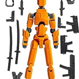 Innova3D | Extra Large | Dummy 13 Articulated Action Figure Robot | 3D Printed | Titan 13 | with Accessories (Dream Orange)-image-23