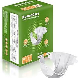 KosmoCare Adult Incontinence Briefs XXL | Heavy Absorbency Bariatric Diapers | Tape Style | Air Permeable Back Sheet | Leak-Proof Leg Cuffs | Waist Size 152-204 cms | Unisex | 10 Count |-image-24