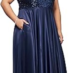 Women's Square Neck Short Sleeve Embellished Fit & Flare Maxi Dress with Pockets-image-34