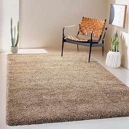 Floor Carpet 3x5 Feet Soft Shaggy Fur Fluffy Area Rug, Carpets Rugs for Bedroom Living Room, Shaggy Silky Plush Carpet Bedside Small Rug Floor Mats for Living Room Beige-image-3