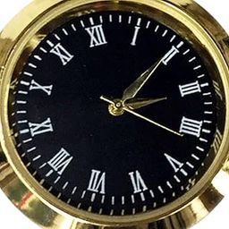 MERISHOPP Round Clock Insert Easy to Read Metal Mini Clock Roman Numerals Clock Face-picture-26