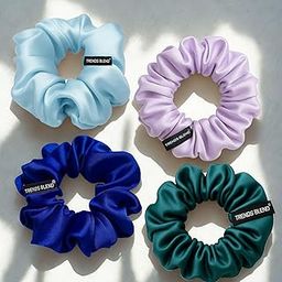 PACK OF 04, Silk Satin Scrunchies Set For Women | Women Hair Accessories| Gift Set Items For Girls Mom Sister | Hair Scrunchies | Anti-hair Breakage By TRENDS BLEND (EVERYDAY SET, PACK OF 6 MULTI)-image-78