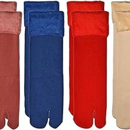 Winter Thermal Toe Dark Colour Wool Heavy Duty Warm Ankle Length Socks Women/Girls Winter Socks (Set of 4 Pair)-picture-11