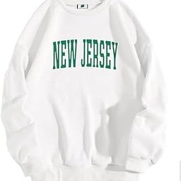 SXV 'New Jersey’ Printed Cool Aesthetic Drop Shoulder Oversized Sweatshirt-picture-32