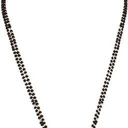 Bfc White Gold Black Pearl Copper Mangalsutra For Women-image-17